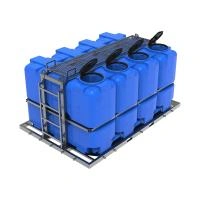 Кассета ST 8000 л (4х2000) с откидной крышкой с лестницей и площадкой синяя