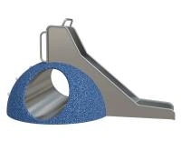 Полусфера из EPDM крошки «Баббл Плэй» с тоннелем, горкой и зацепами