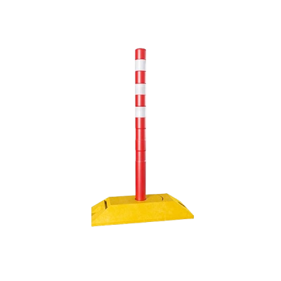 Делиниатор дорожный резиновый ДДР-610 со столбиком сигнальным упругим 650 мм