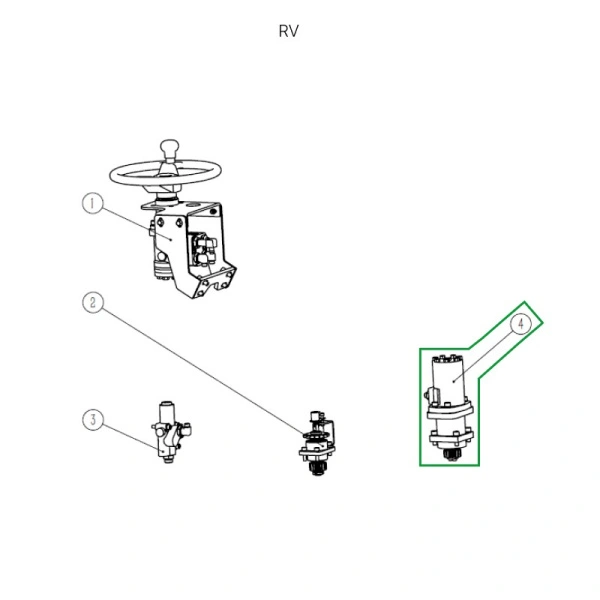 Двигатель рулевого управления в сборе для ричтрака RV (48V/0,6 кВт/АС)