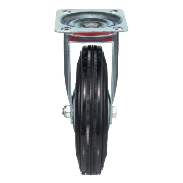 Колесо поворотное Стелла-техник 4001-200 диаметр 200мм,  грузоподъемность 185кг, резина, металл