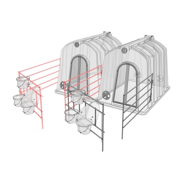 Стенка боковая вольера домика для телят оцинкованная