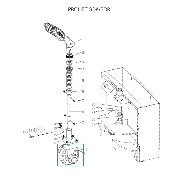 Ведущее колесо для штабелеров SDR/SDK1536,2036, SK20