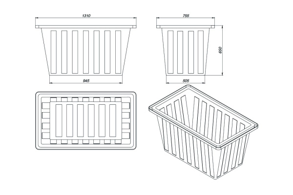 Ванна K 400л синяя