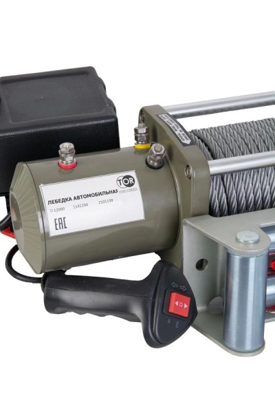 Лебедка автомобильная TOR ЛА S12000 г/п 5443 кг 28 м 12V