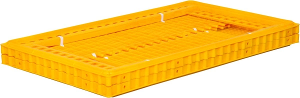 Ящик перфорированный 970×570×270, арт.: 311 б/к, объём 118, жёлтый, код: 08523