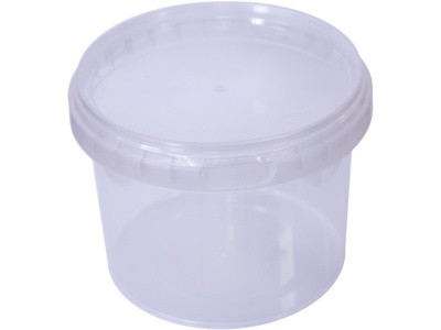Ведро 0,55л круглое с крышкой (ПП), арт. ВП 0,55 проз, код: 20914